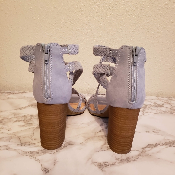 LC Lauren Conrad Blue Aventurine Sandal Heels - Picture 9 of 13